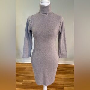 NWT, Urban Outfitters, Gray Turtleneck Mini Dress, 3/4 Sleeve, Size XS